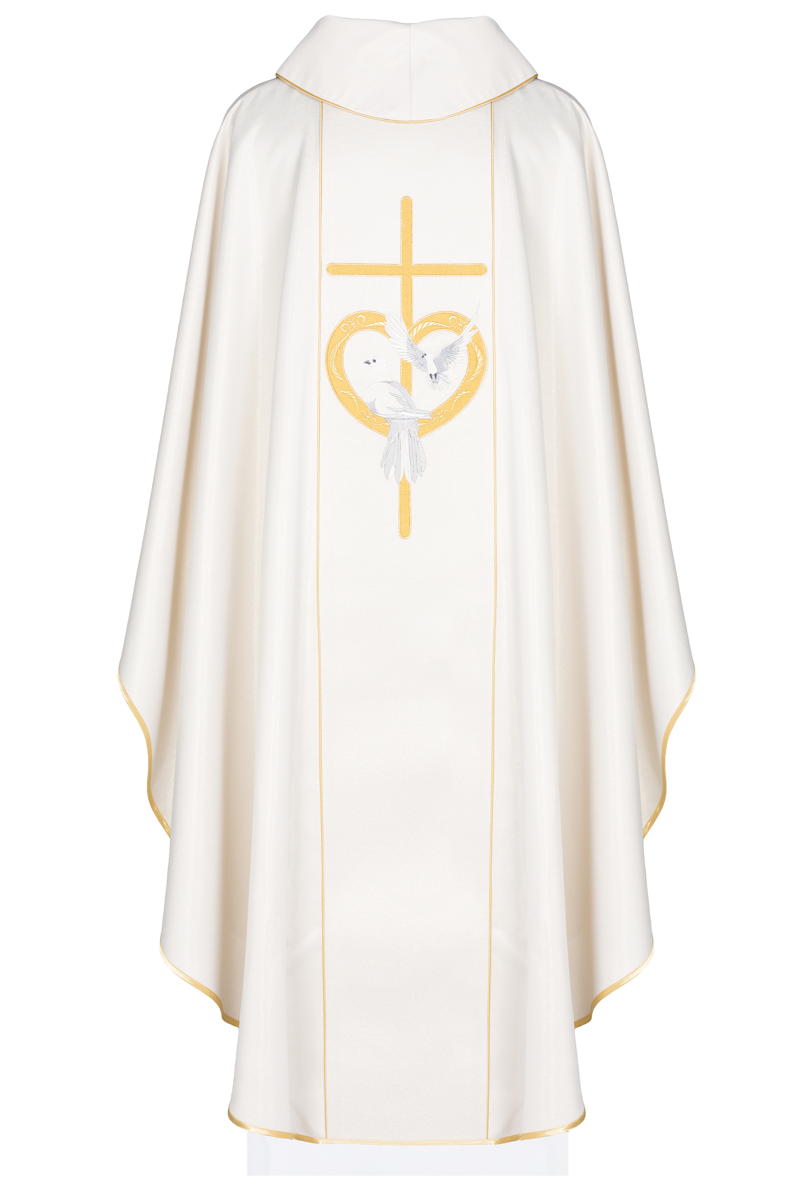 Wedding chasuble in the colour ecru