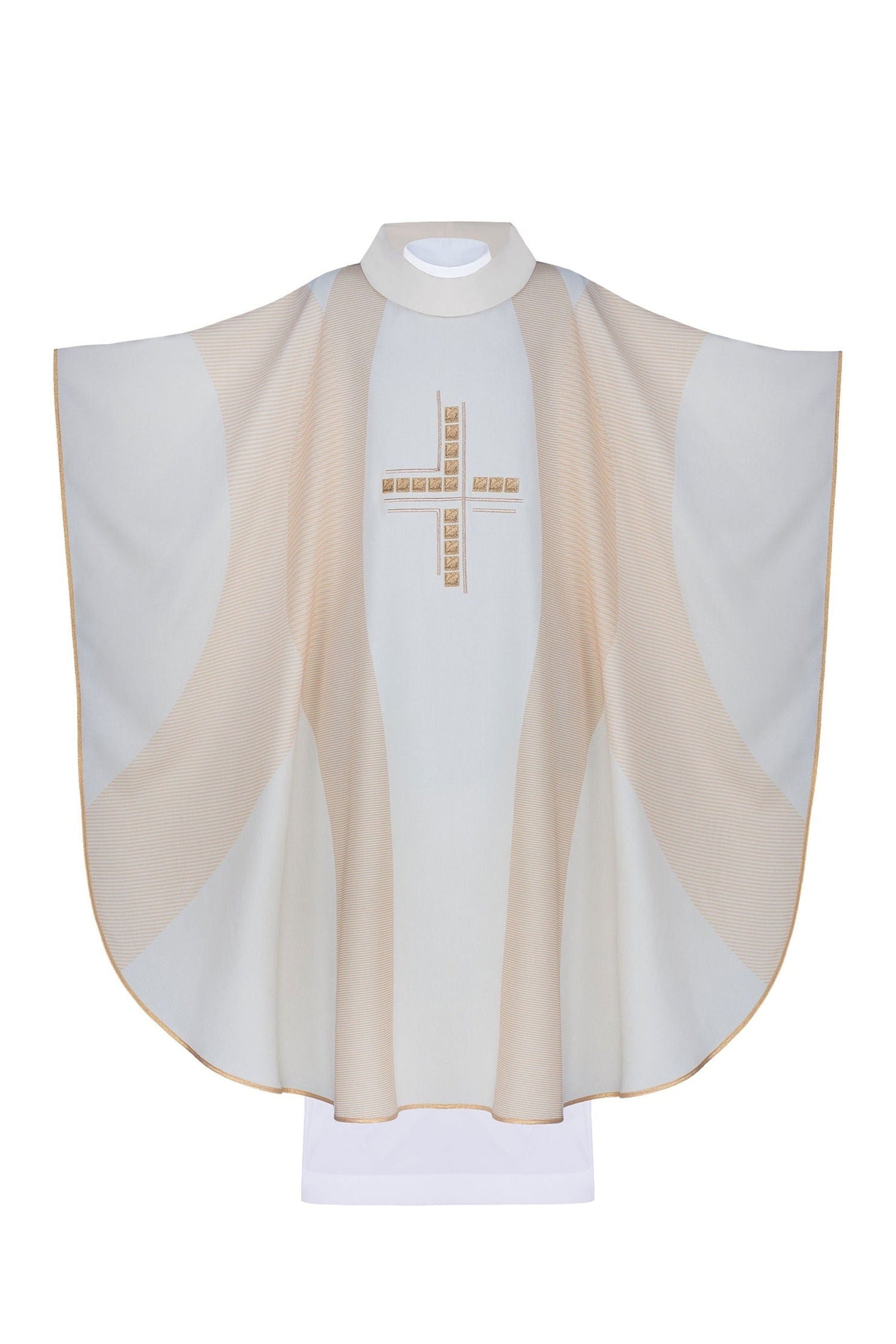 Chasuble in ecru with embroidered Cross