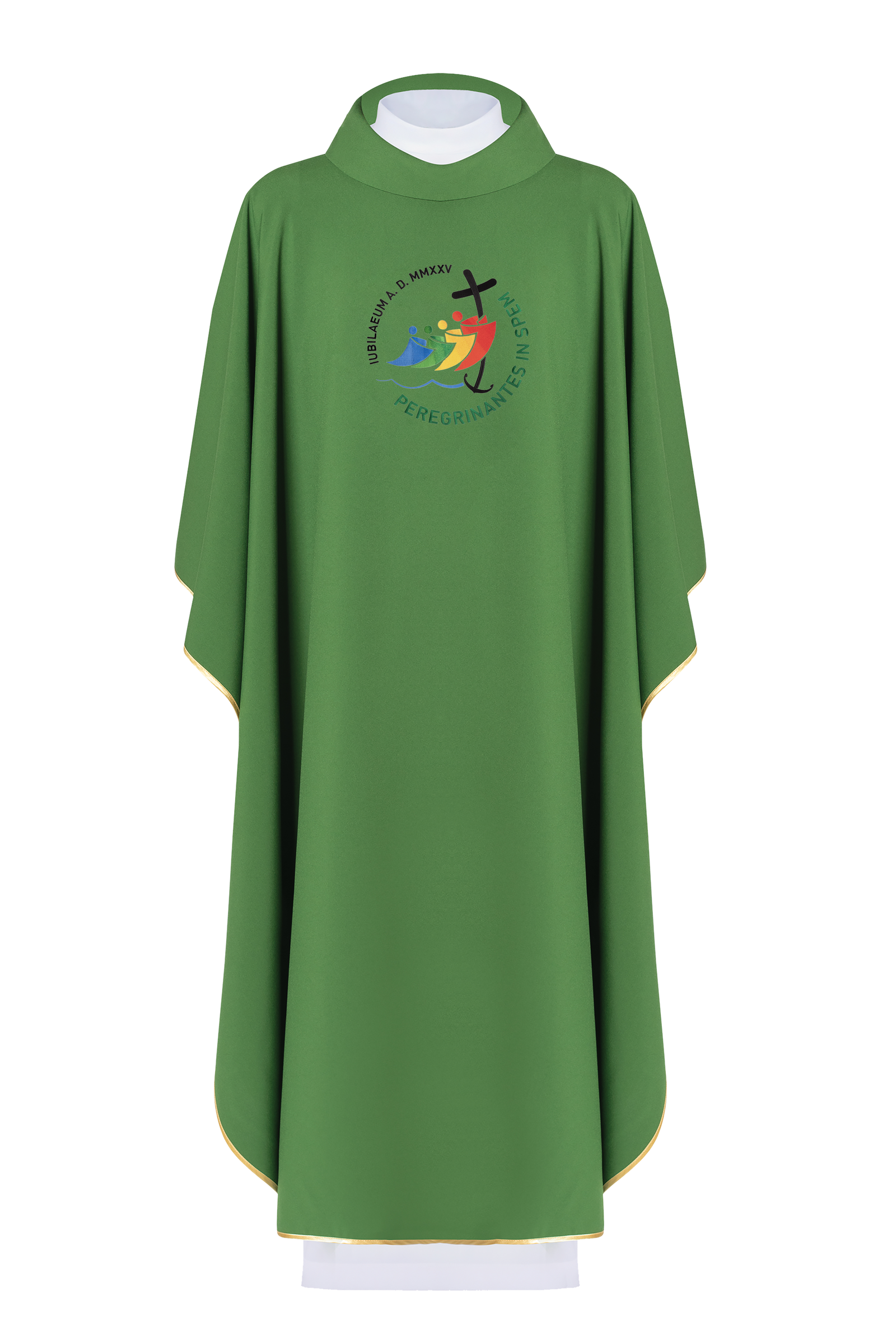 Chasuble with jubilee embroidery in green