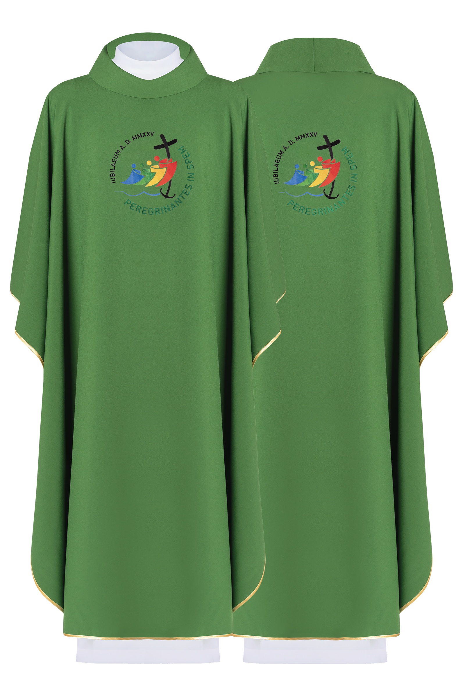 Chasuble with jubilee embroidery in green