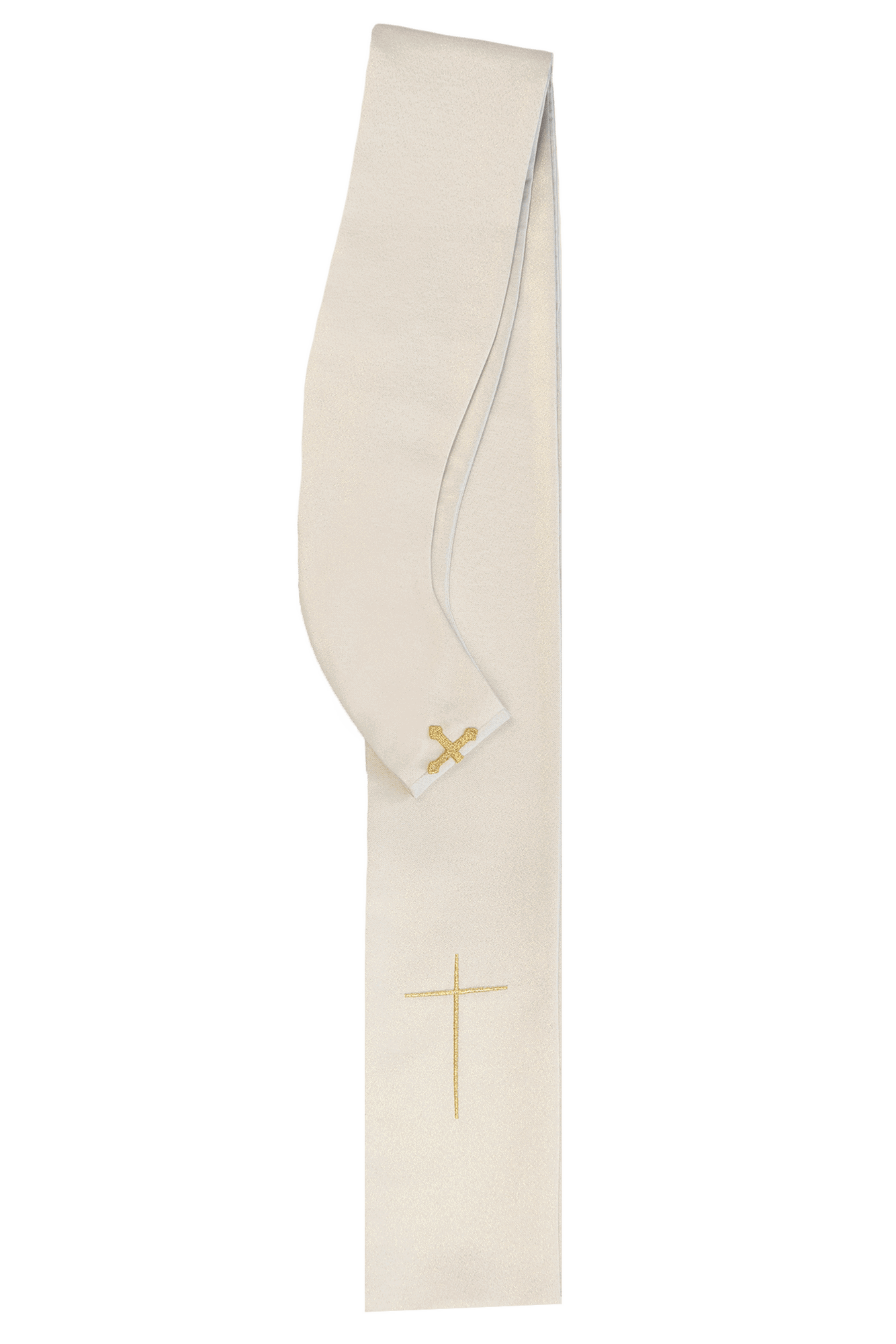 Shimmering fabric chasuble with rich gold embroidery on the belt