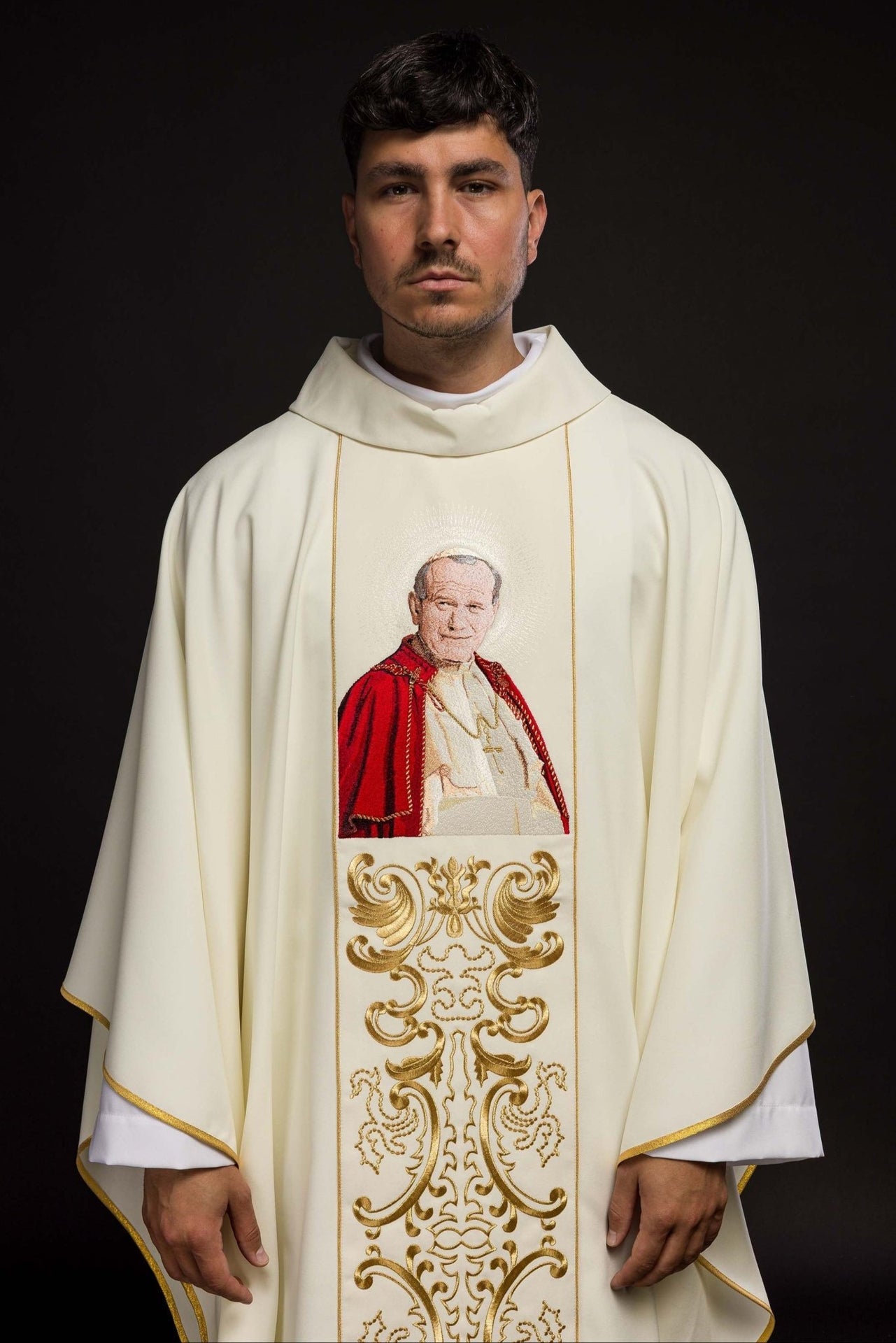 Ornat z wizerunkiem papieża Jana Pawła II