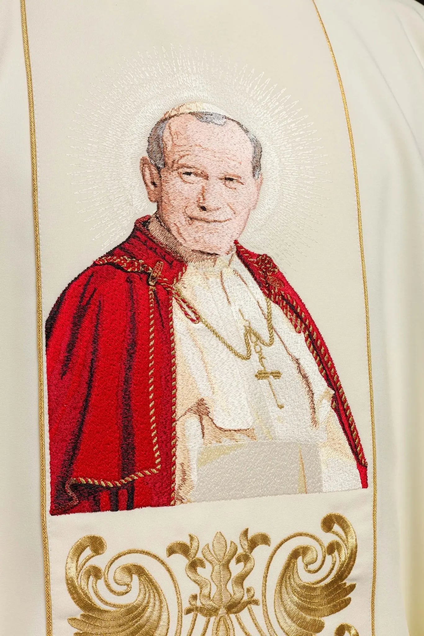 Chasuble with an image of Pope John Paul II