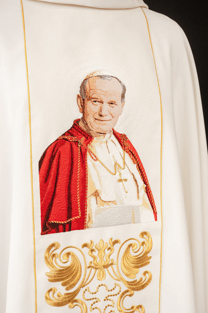 Chasuble with an image of Pope John Paul II