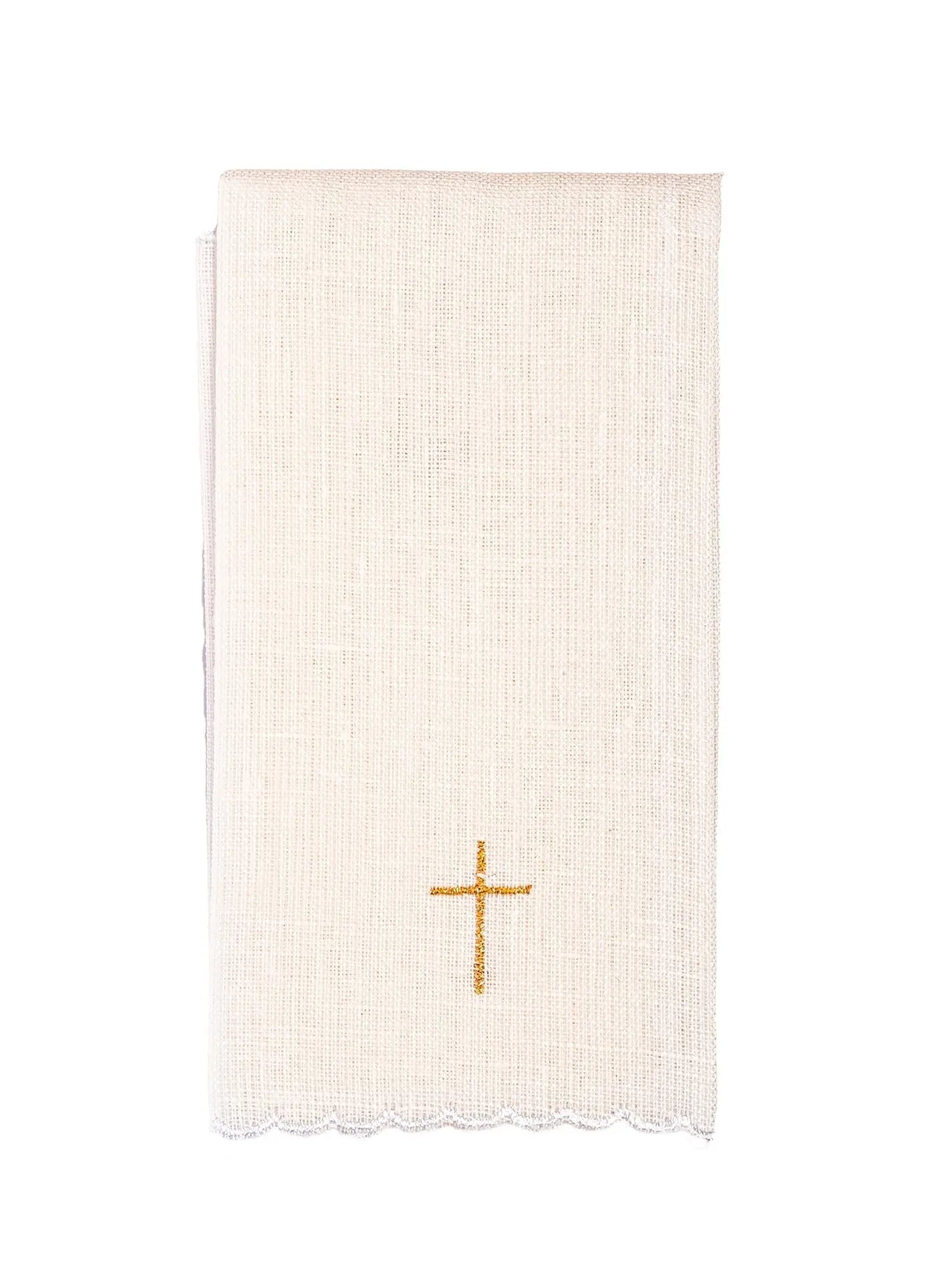 Embroidered linen purificator