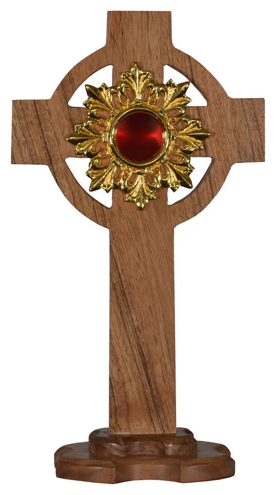 Wooden reliquary in the shape of a cross