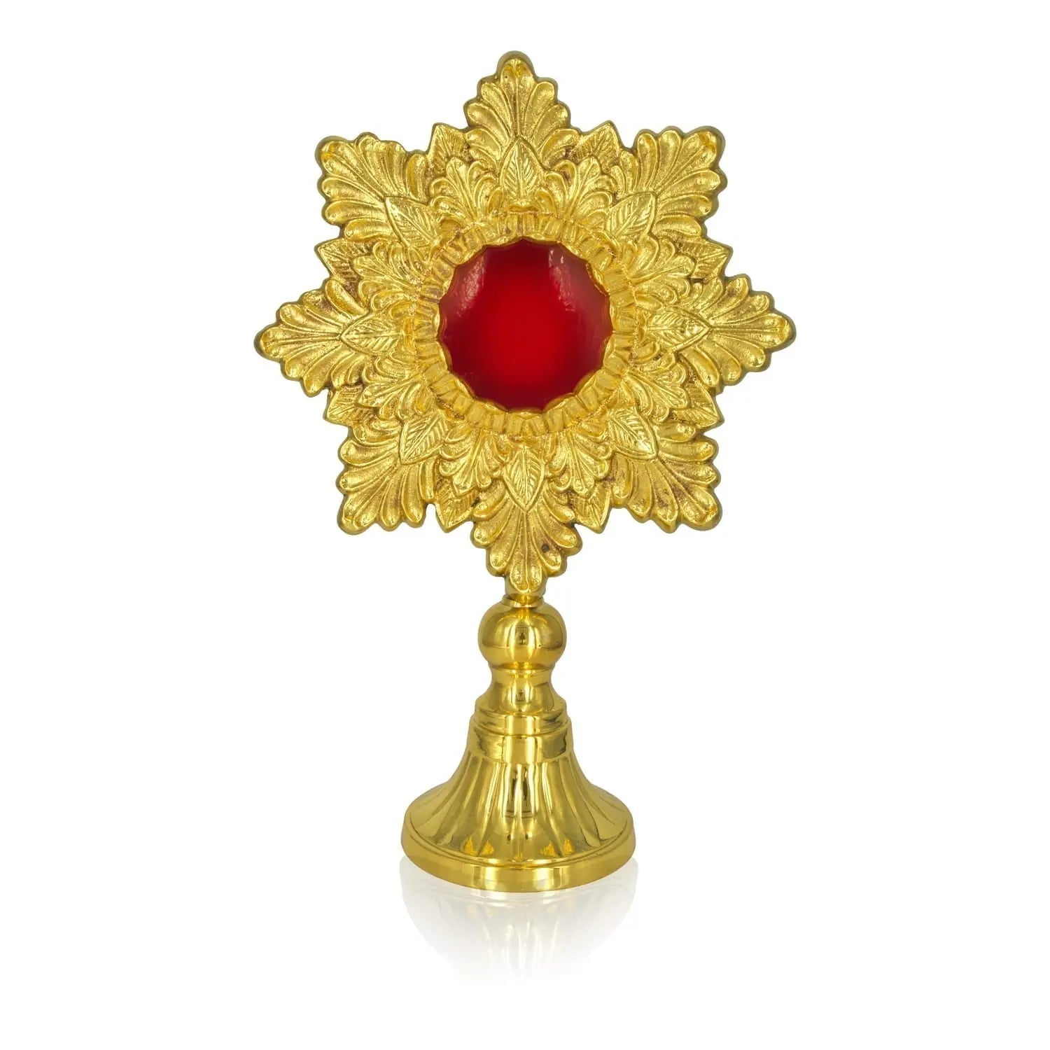 Brass Reliquary with Floral Repository