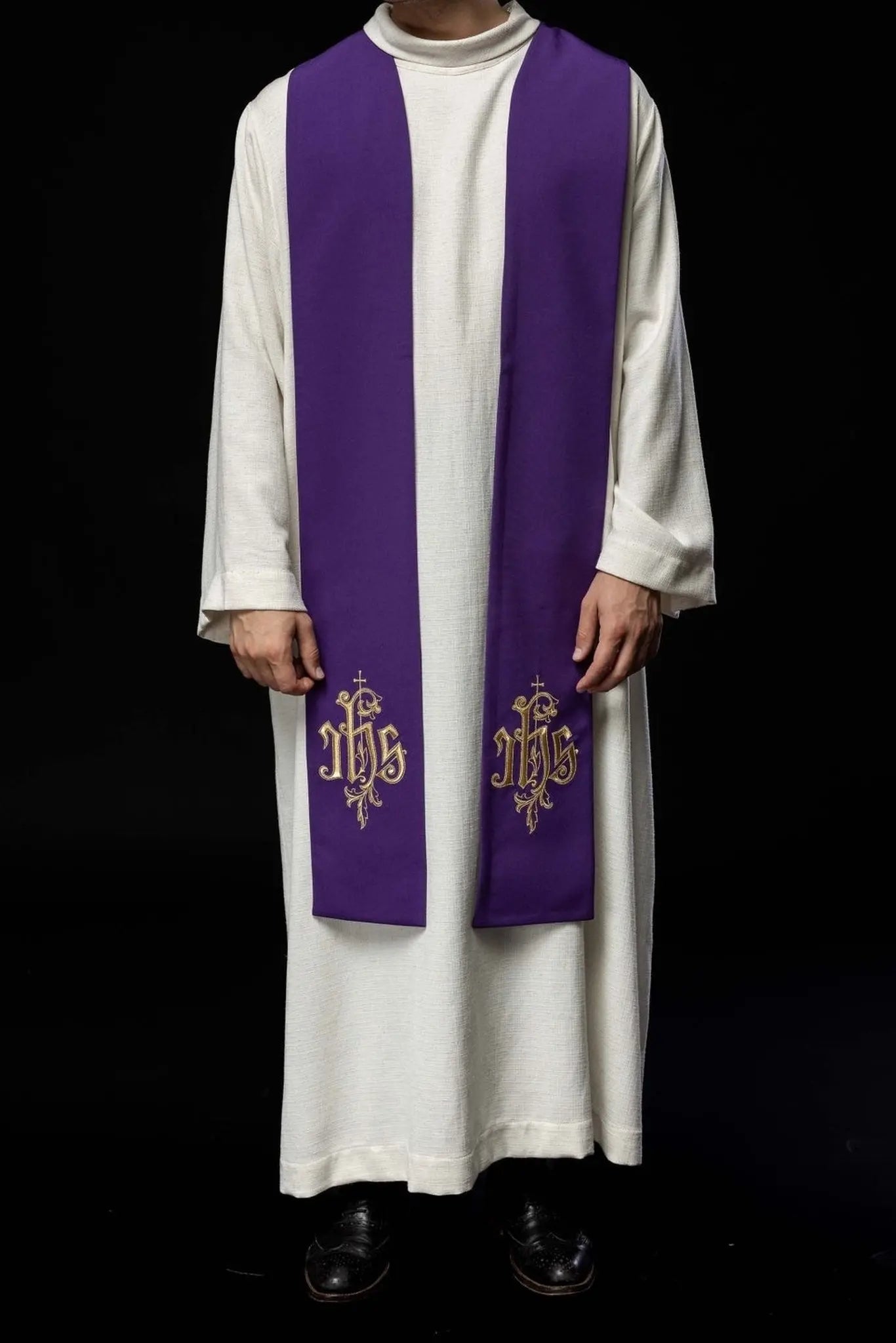 IHS embroidered stole