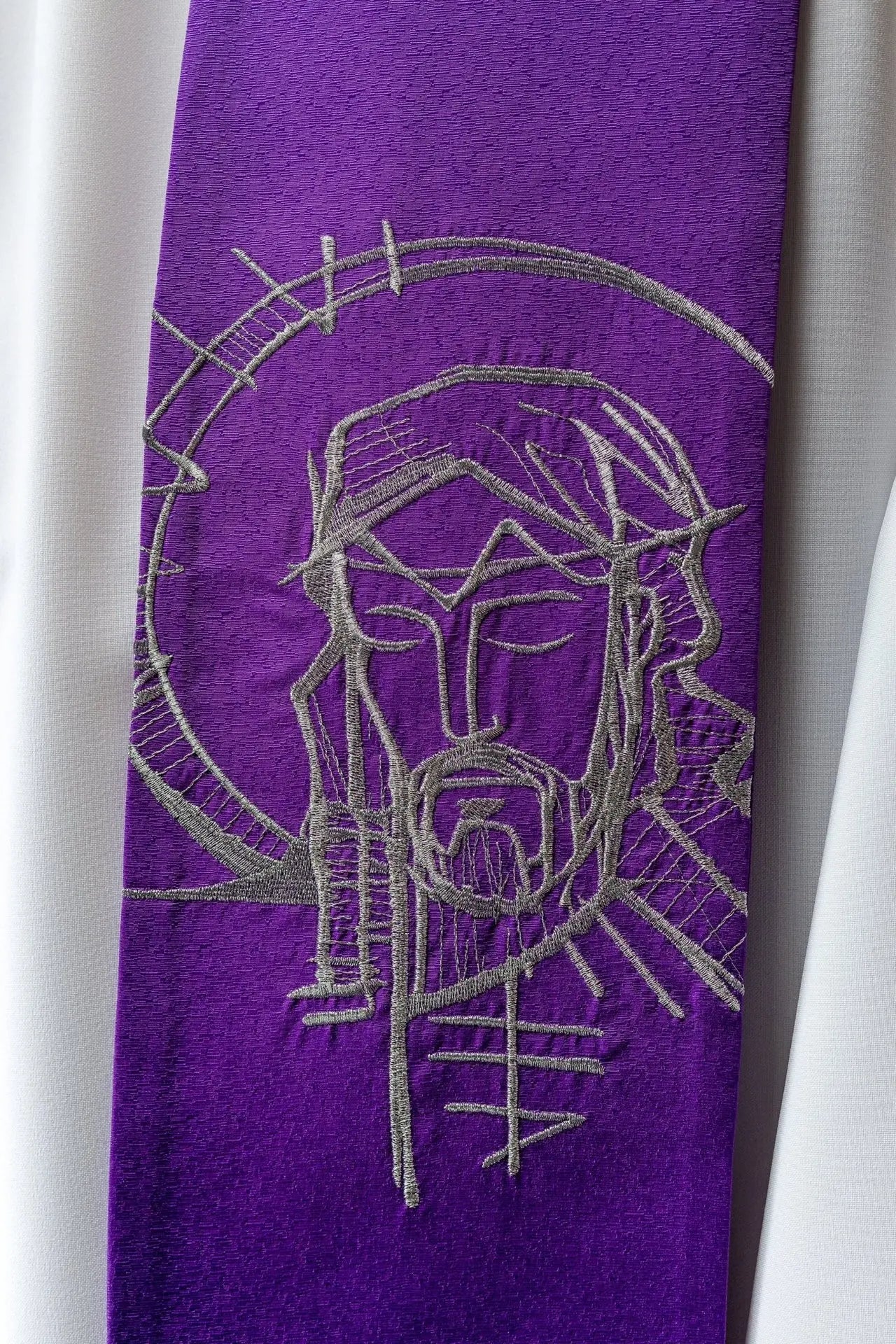 Embroidered stole for Lent with Jesus