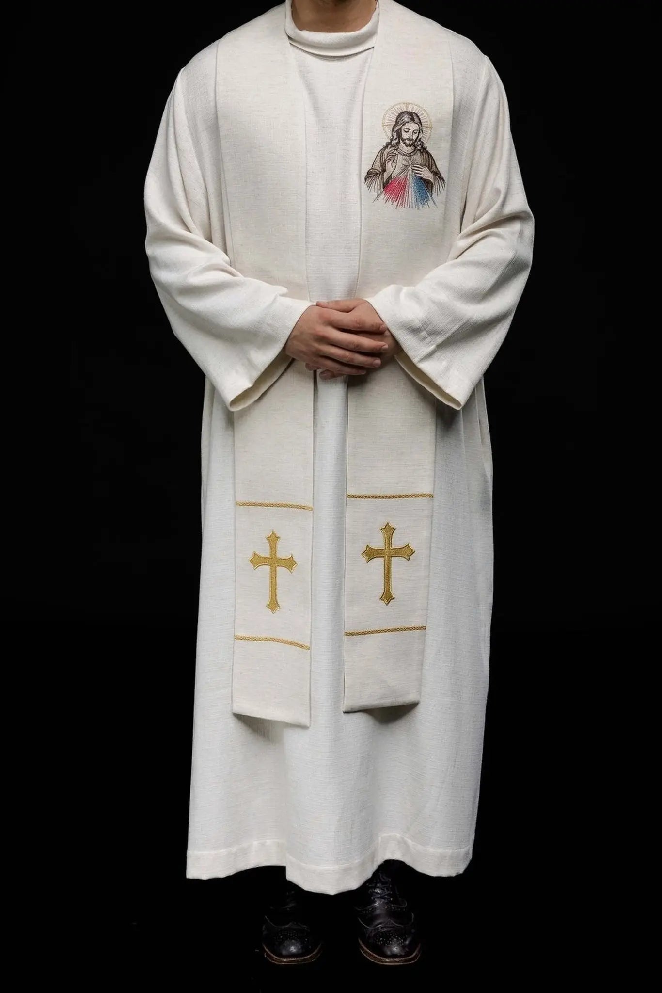 Embroidered Stole with the Image of Divine Mercy Jesus