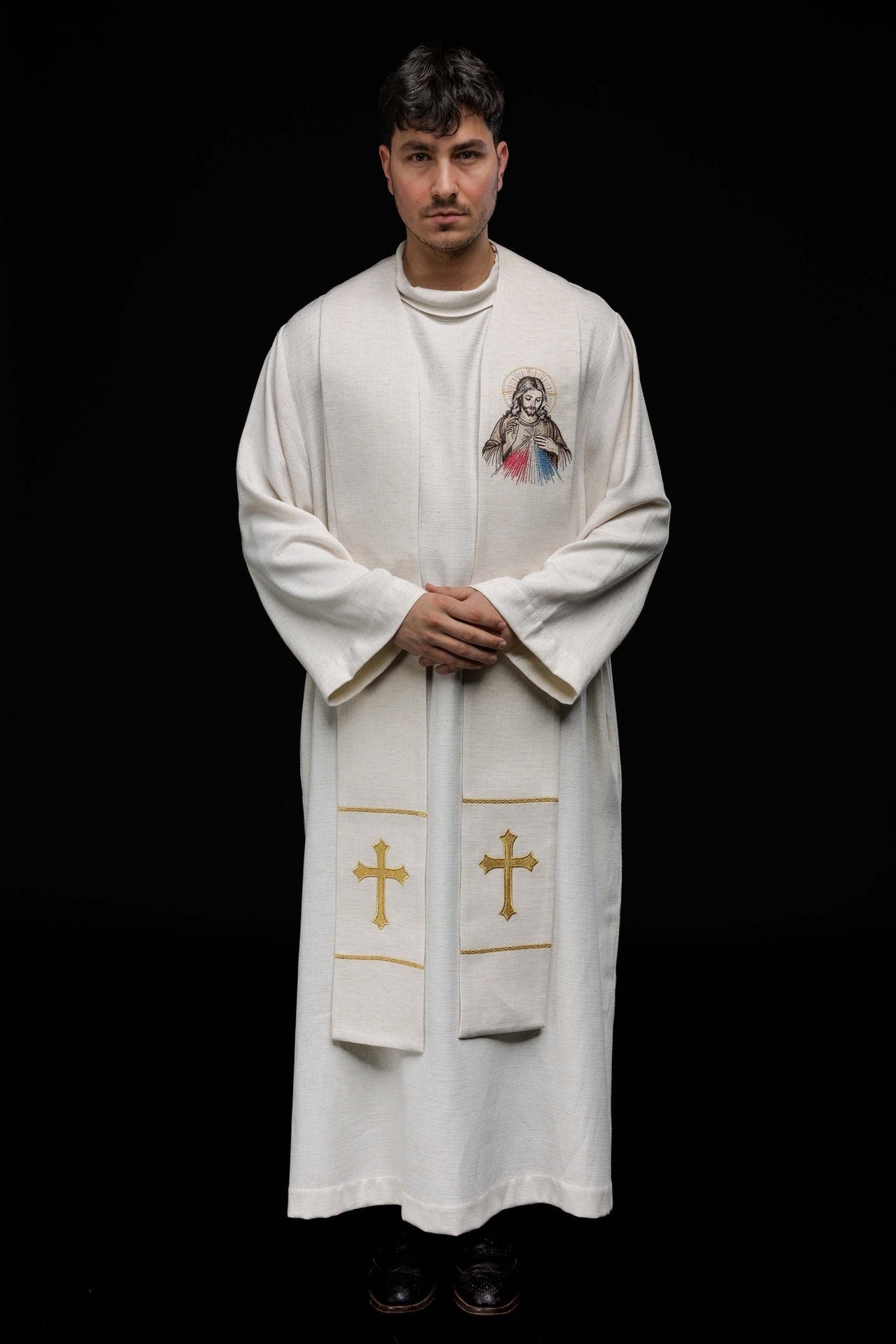 Stuła haftowana z wizerunkiem Jezusa Miłosiernego