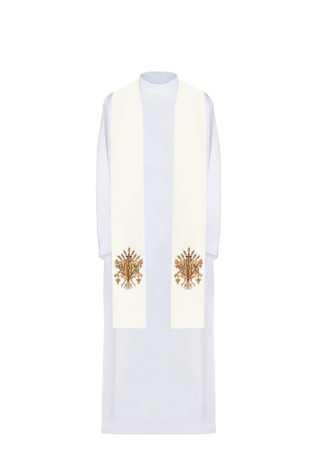 Priest's stole with IHS embroidery