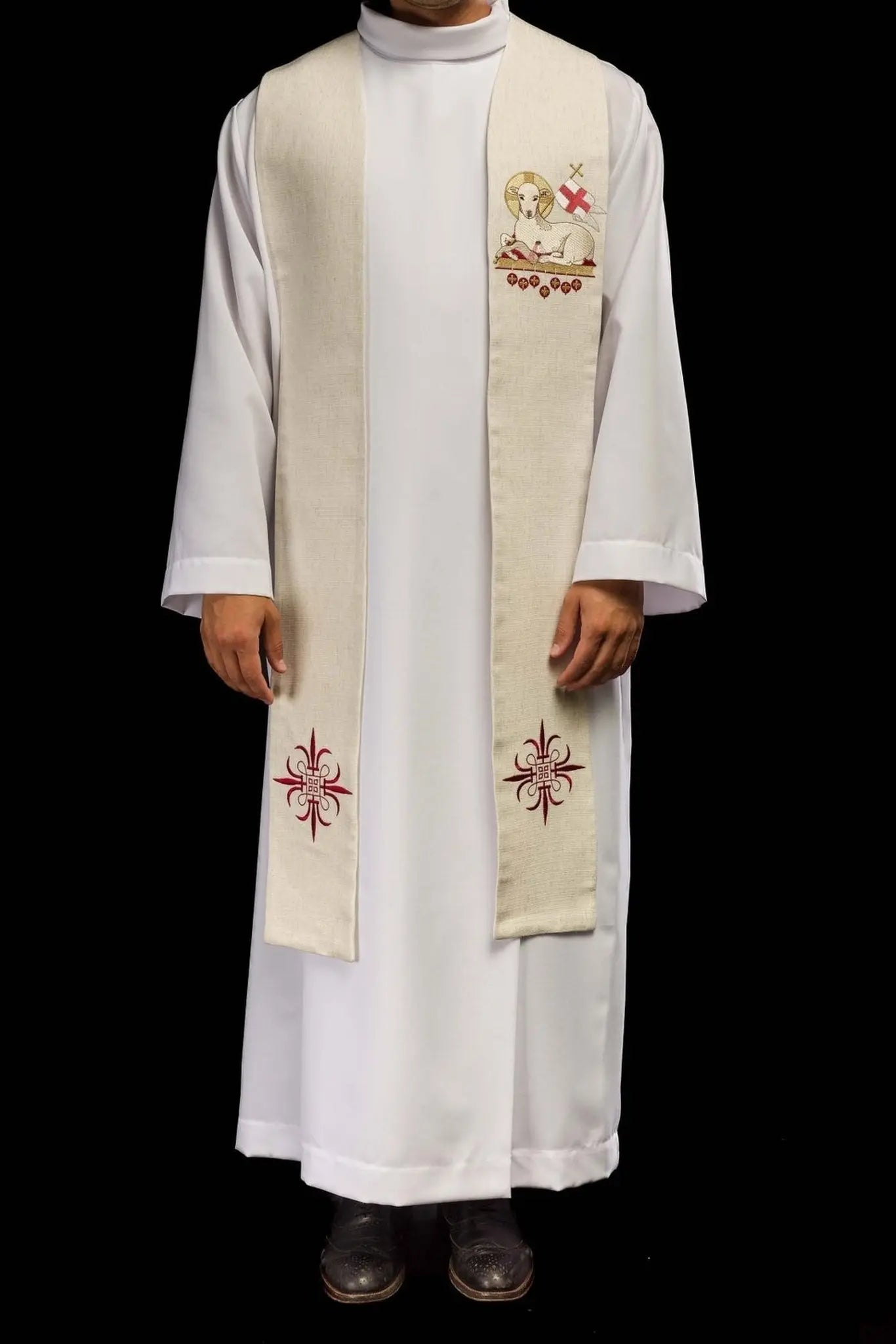 Easter stole with embroidered Lamb of God Easter