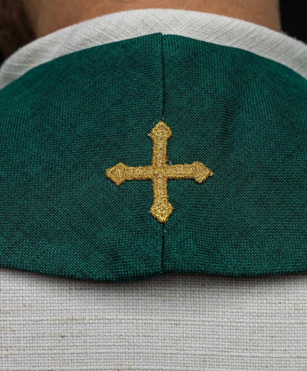 Green velvet stole