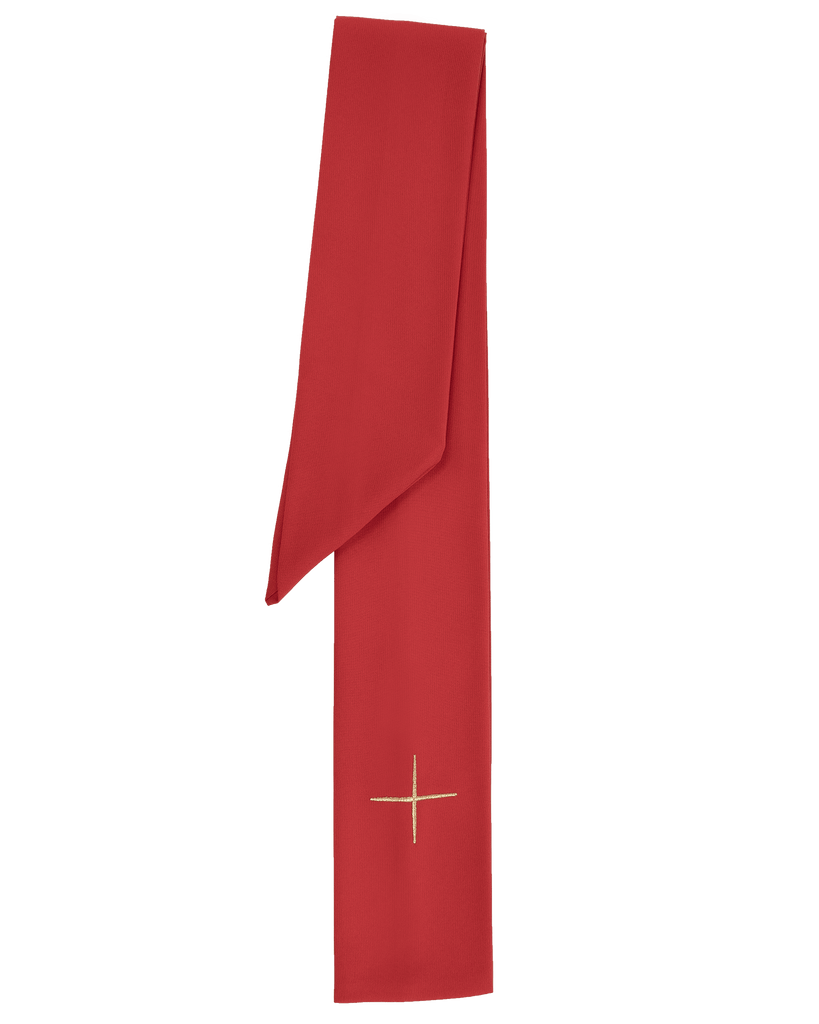 Ornat haftowany z symbolem krzyża KOR/227 Czerwony