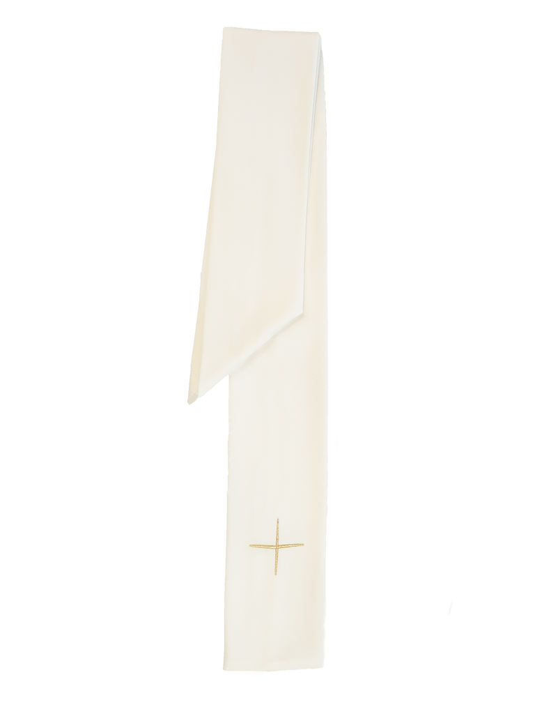 Ornat z haftem krzyża w kolorze Ecru
