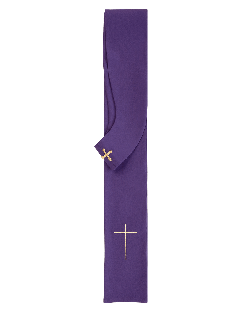 Ornat fioletowy z minimalistycznym krzyżem LE/7019