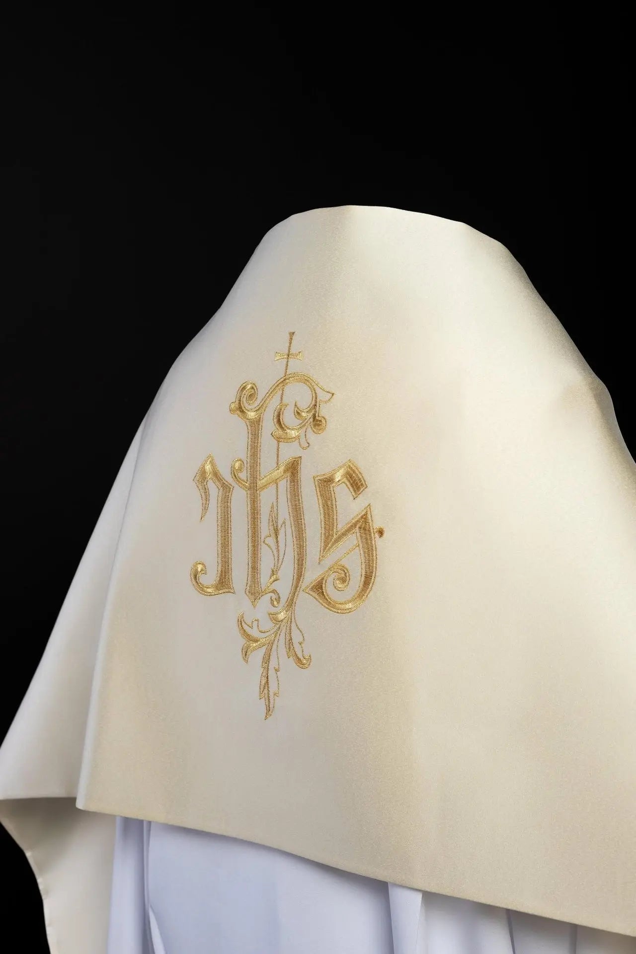 IHS embroidered liturgical veil