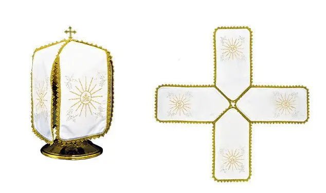 Veil for a can embroidered in the shape of the cross IHS KWE/011