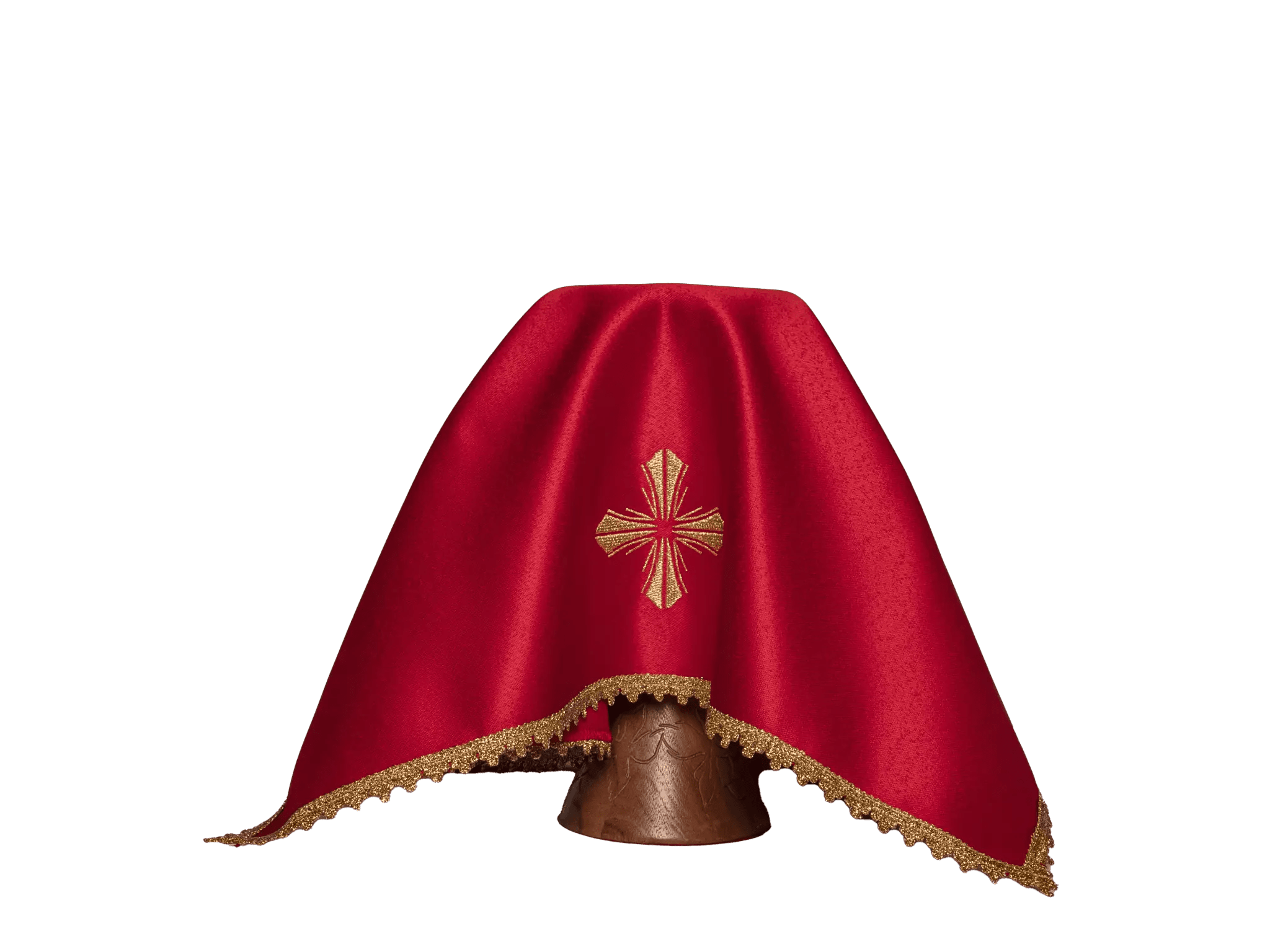 Set of four veils for chalice with embroidered cross