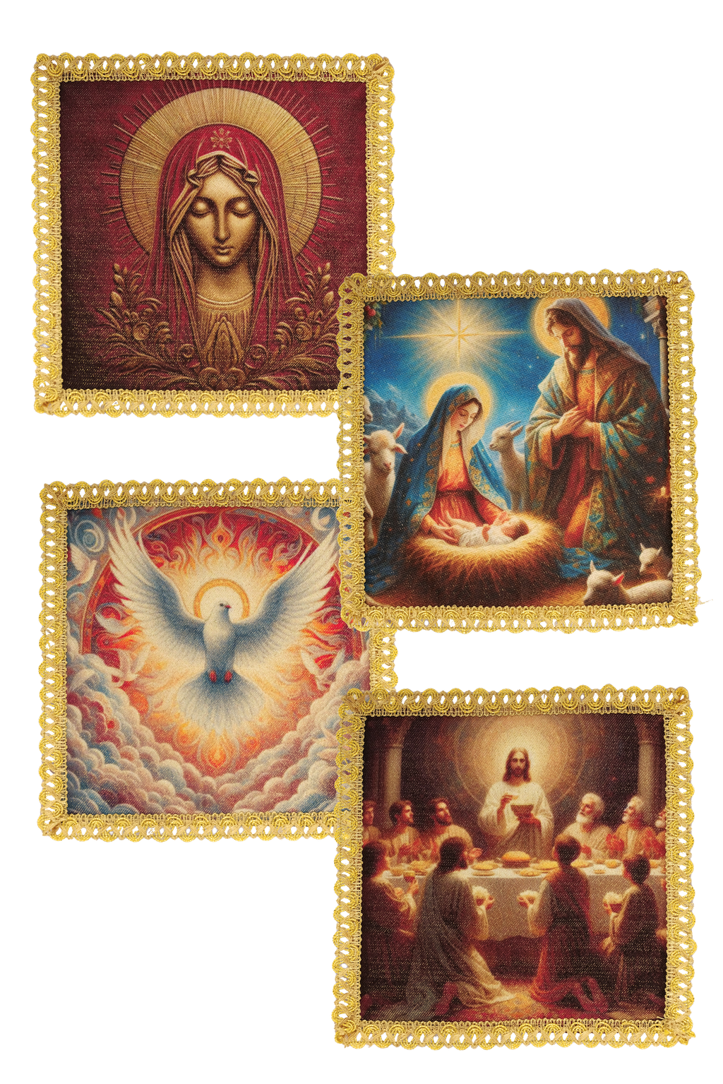 Set of four stakes for various liturgical celebrations