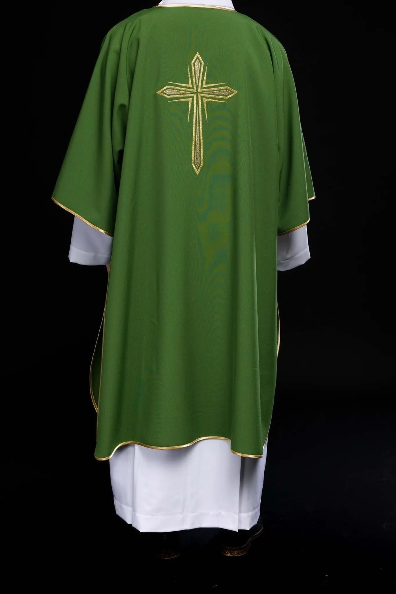 Green Dalmatic with Embroidered Gold Cross