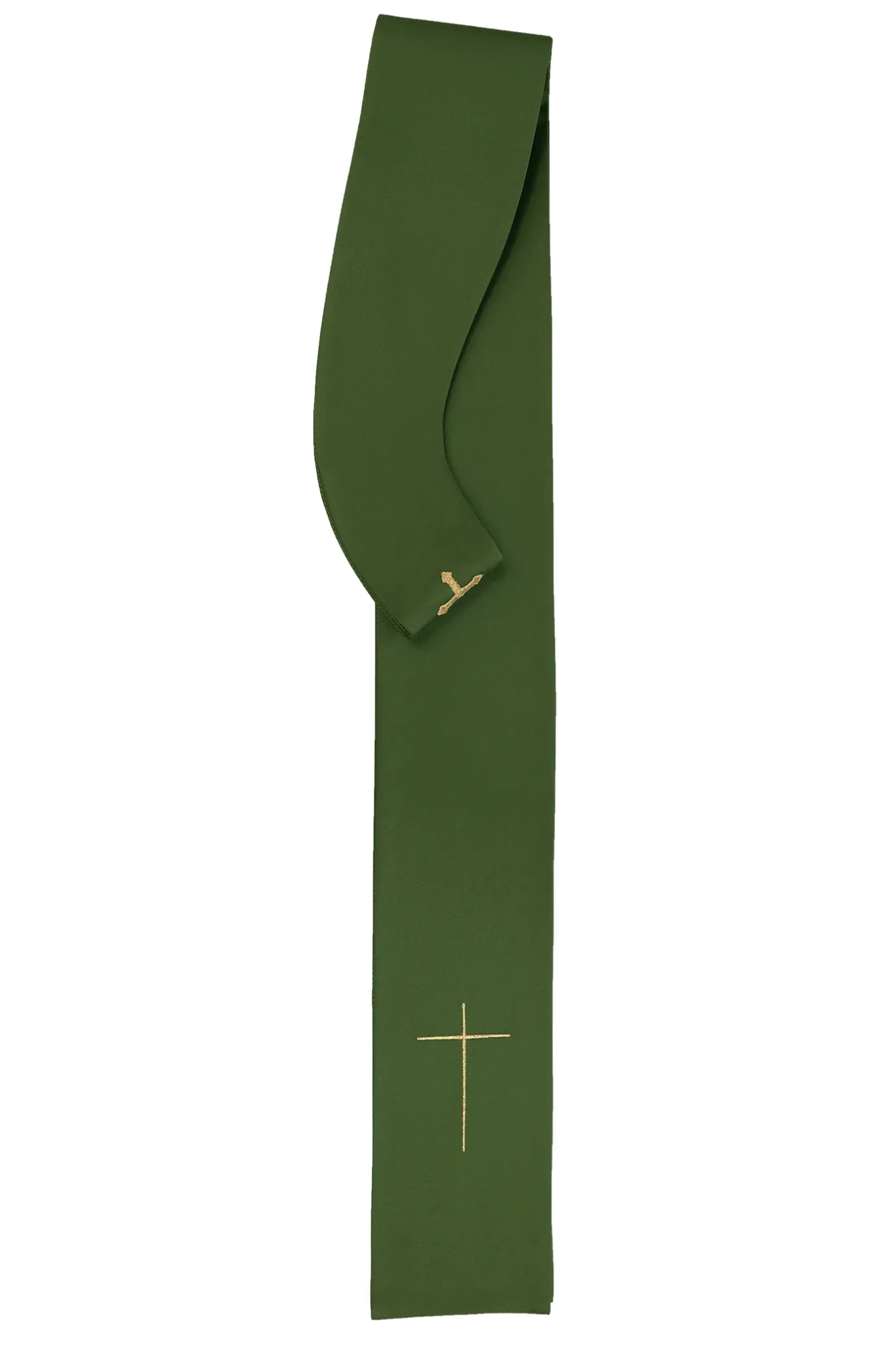 Green chasuble embroidered in minimalist design
