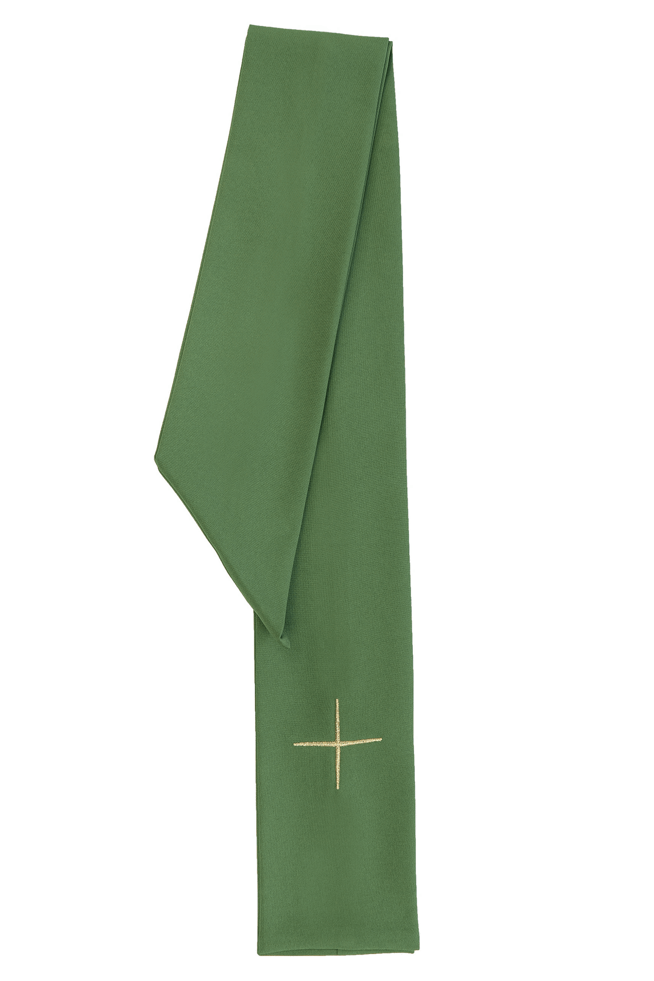 Green embroidered chasuble with IHS Cross