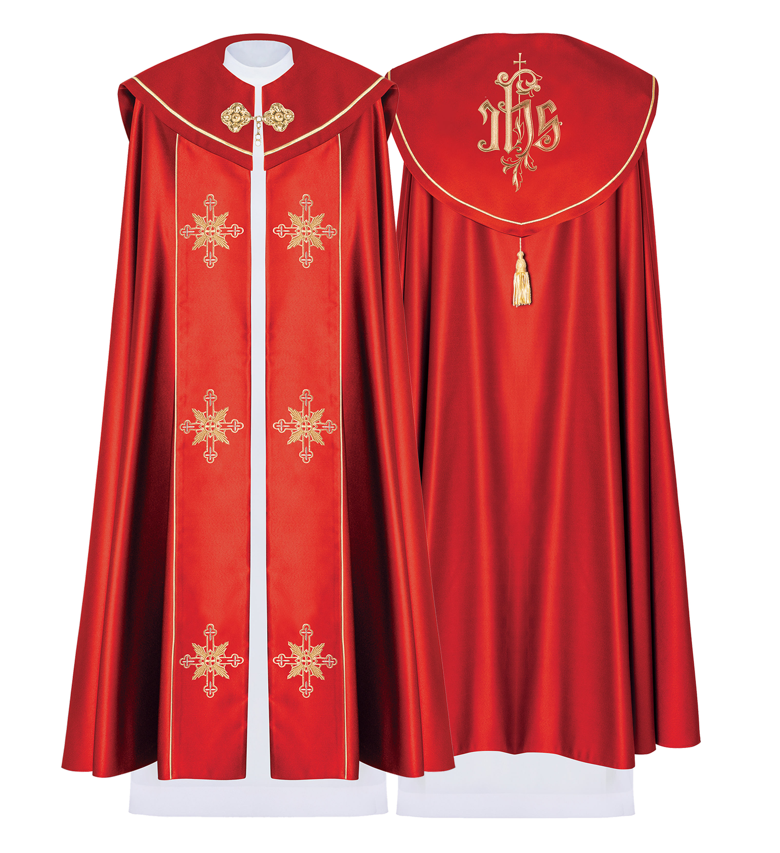 Eucharistic cape monogram IHS Red
