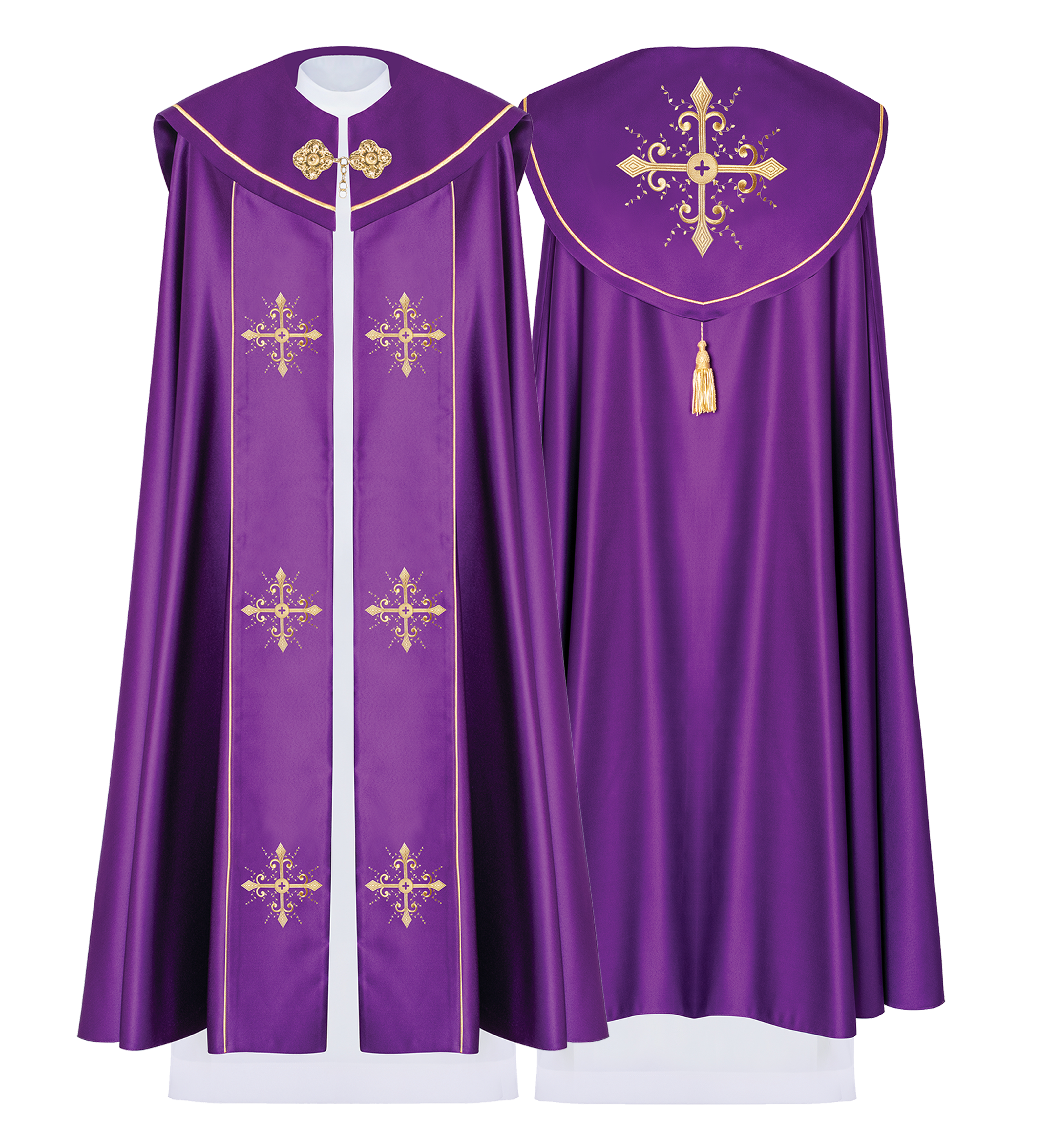 Embroidered liturgical cape Purple