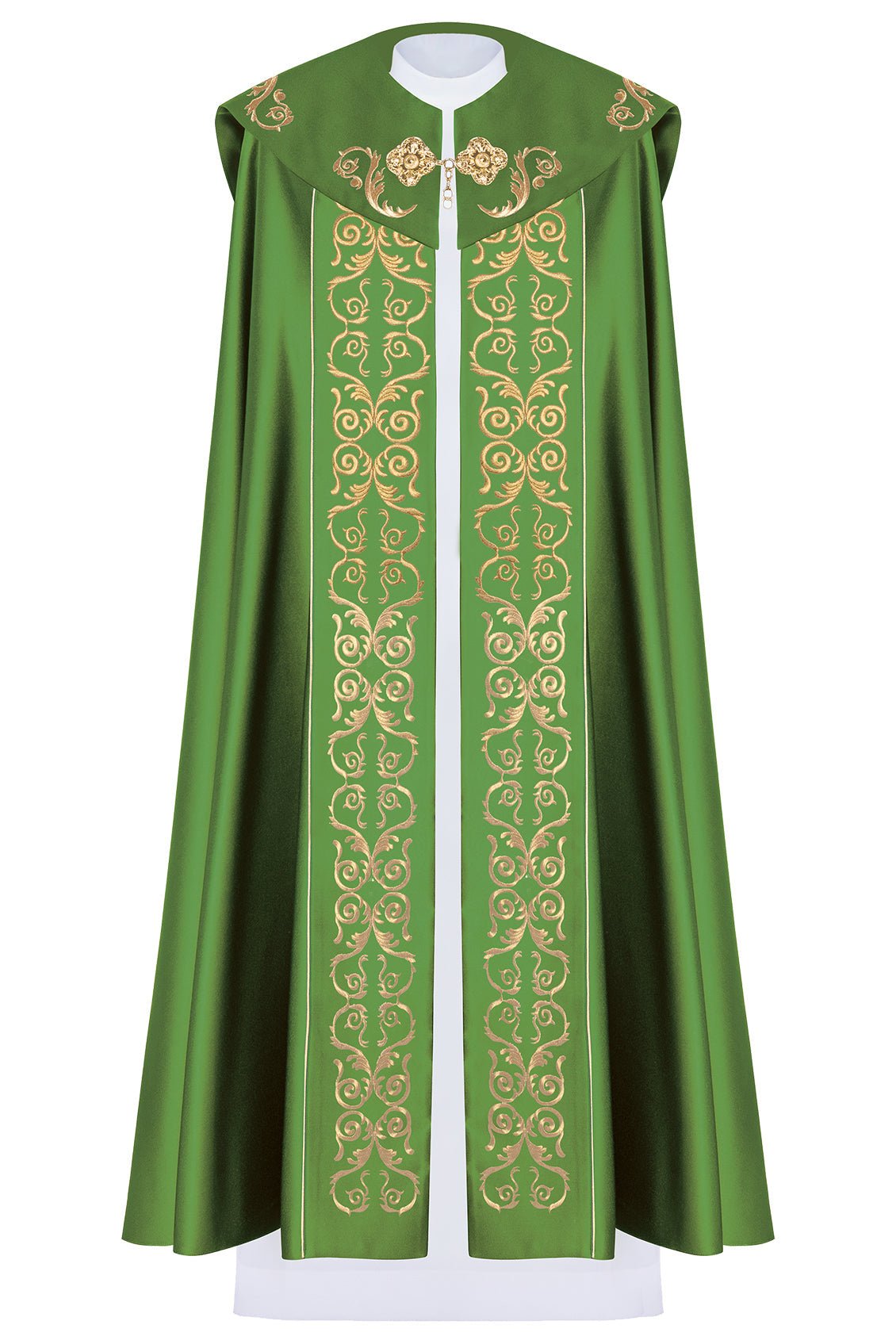 Kapa liturgiczna z symbolem IHS zielona