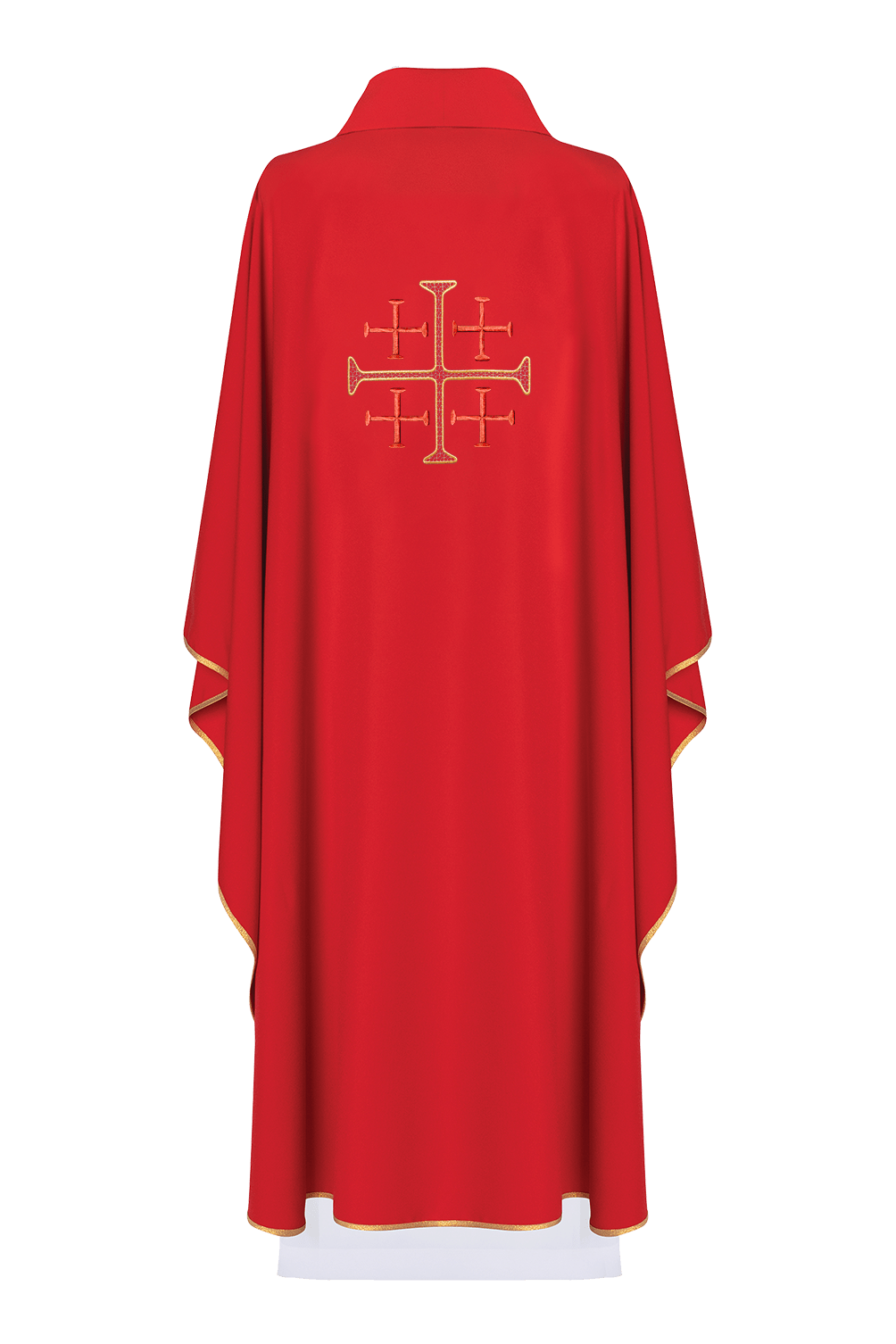 Ornat haftowany krzyż Jerozolimski KOR/260 Czerwony