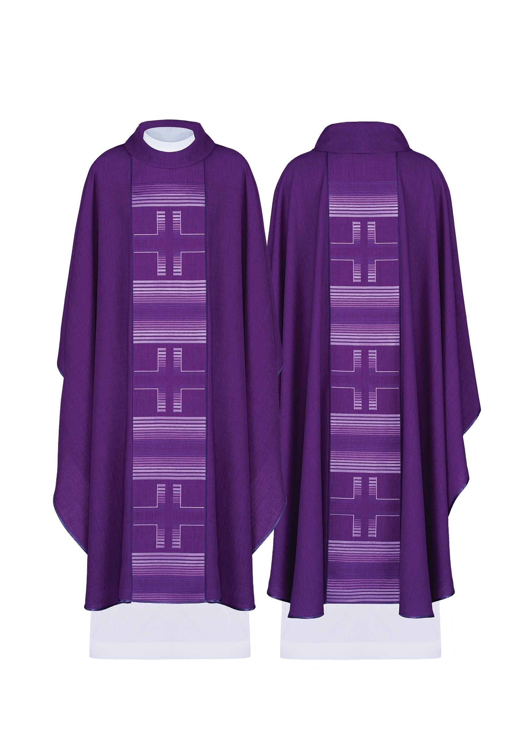 Ornat haftowany z Krzyżami w kolorze fioletowym