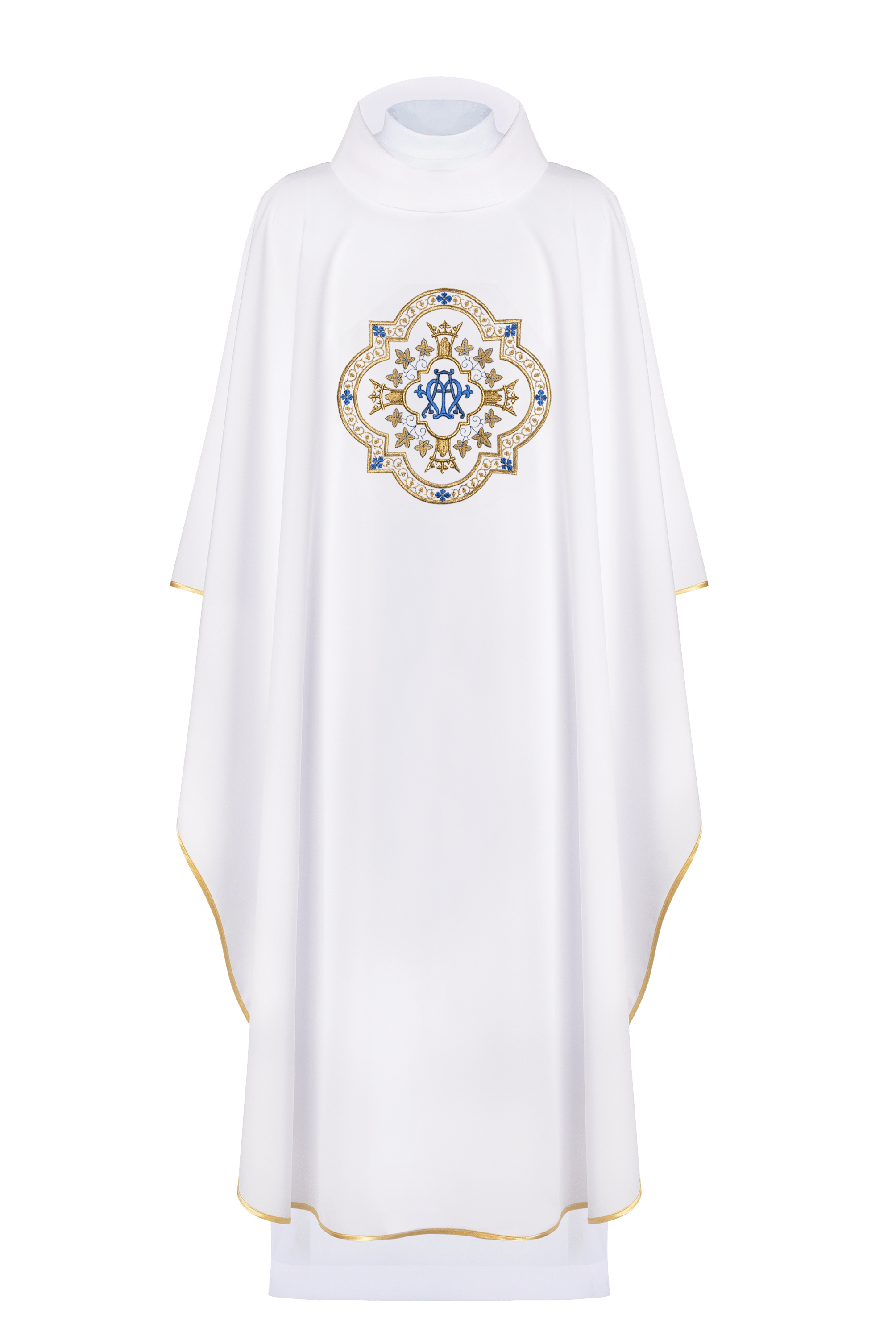Ornat haftowany motyw Maryjny Biały