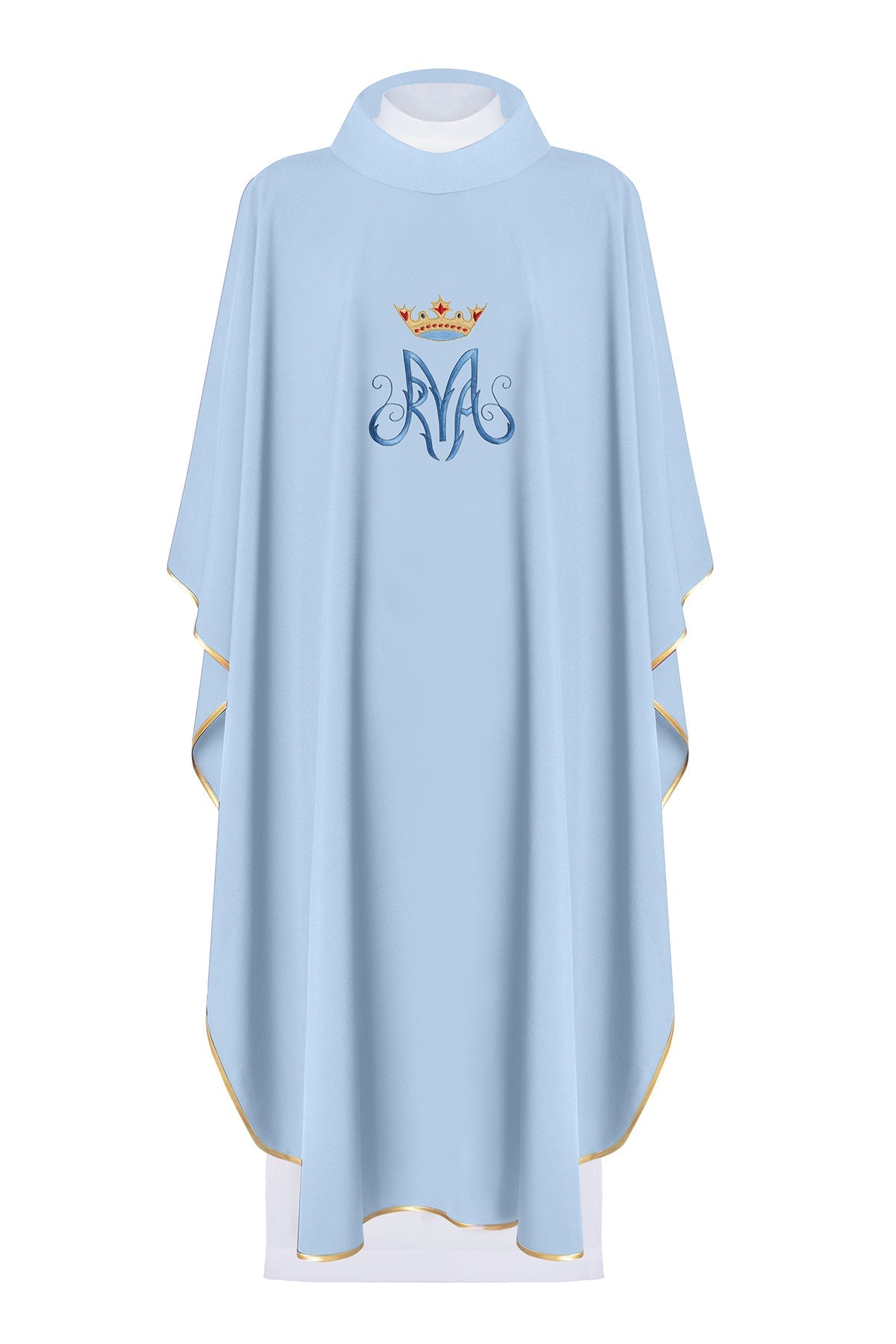 Ornat liturgiczny Maryjny w kolorze niebieskim